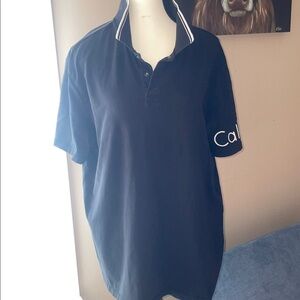 Calvin Klein Black Polo with White Accents